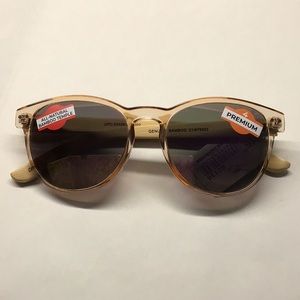 Women’s pink Lens Champagne bamboo sunglasses 60130